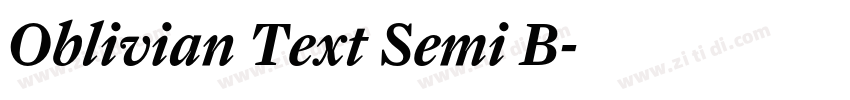 Oblivian Text Semi B字体转换